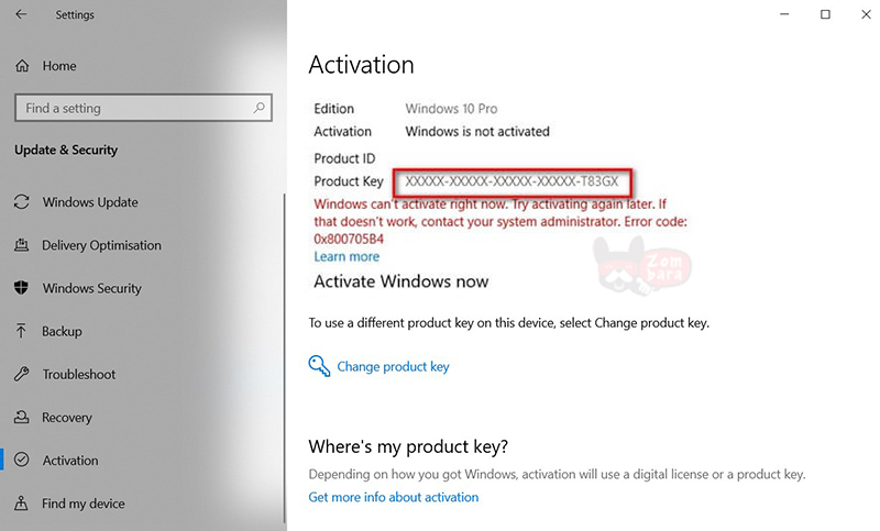 How to enter the Windows 10 pro key to activate