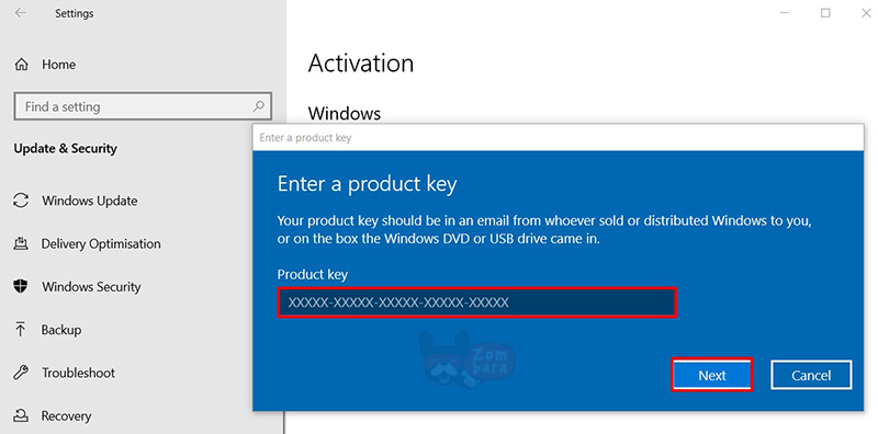 How to activate Windows 10 pro step 4