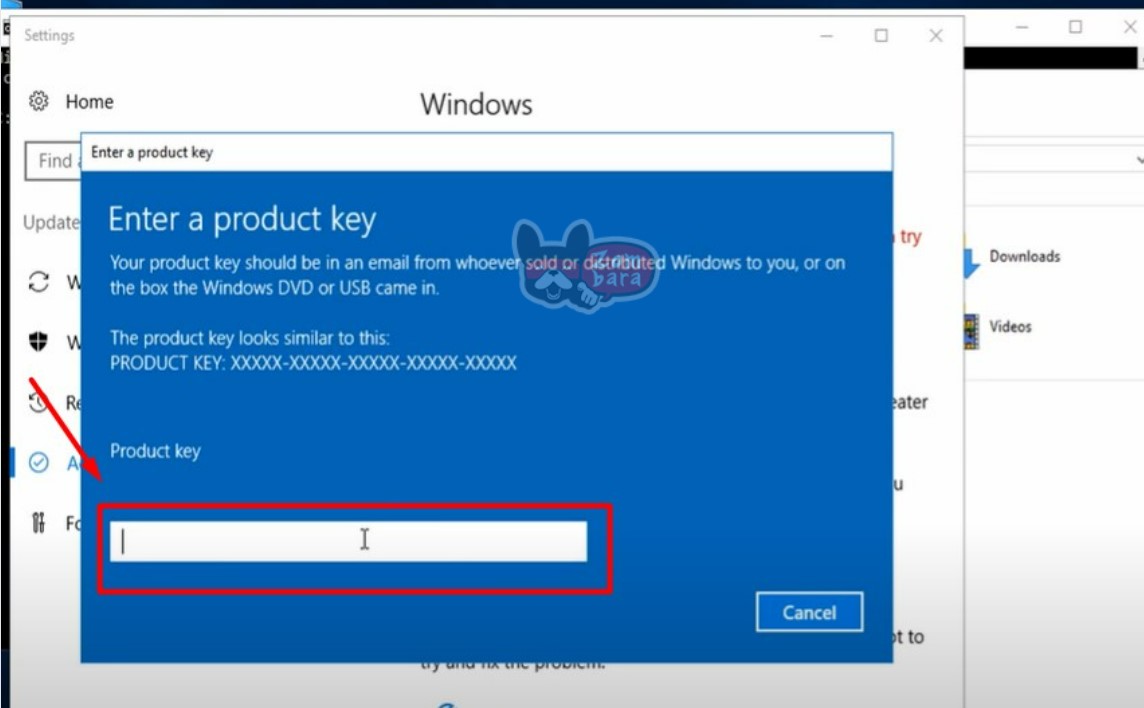 Enter the Windows Server 2016 Standard key