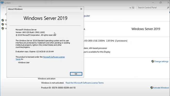 Windows Server 2019 Standard Key Global